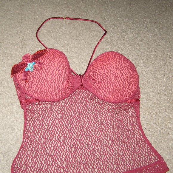 RARE nwot 36C Med Victoria's Secret fishnet Teddy - Picture 7 of 16